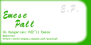 emese pall business card